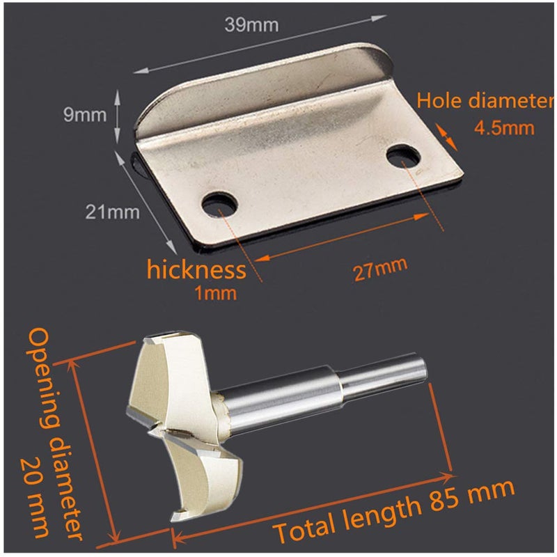 Baoxr Boolian Drawer Lock + Door Puncher Set Desk Letter Door Lock Model CT-138-22 (Opening Diameter 0.75 inch / 19MM) Suitable for Door Panel Thickness of 17 mm-22 mm. 1 Set [Black] - Image 5